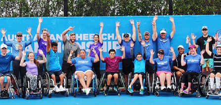 Physiotherapist Amy Shipperd supports the Australian Wheelchair Tennis Championships