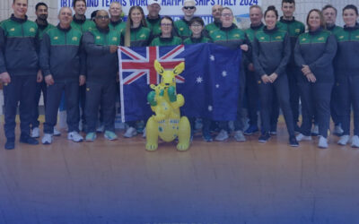 Amy Shipperd Australian team physio at the IBTA Blind Tennis World Champs.